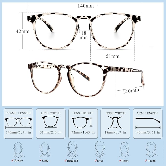 Blue Light Blocking Glasses for women/men - 4Pack Computer Reading/Gaming/TV/Phones Glasses Anti UV Glare Eyestrain