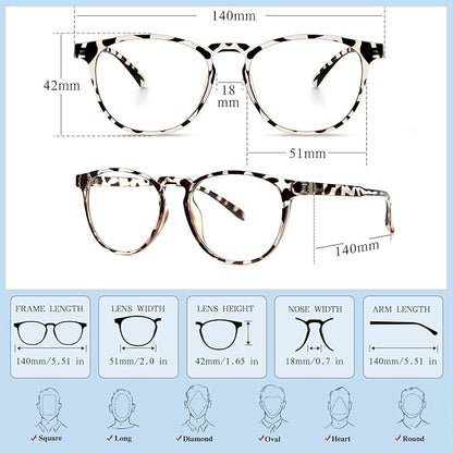Blue Light Blocking Glasses for women/men - 4Pack Computer Reading/Gaming/TV/Phones Glasses Anti UV Glare Eyestrain