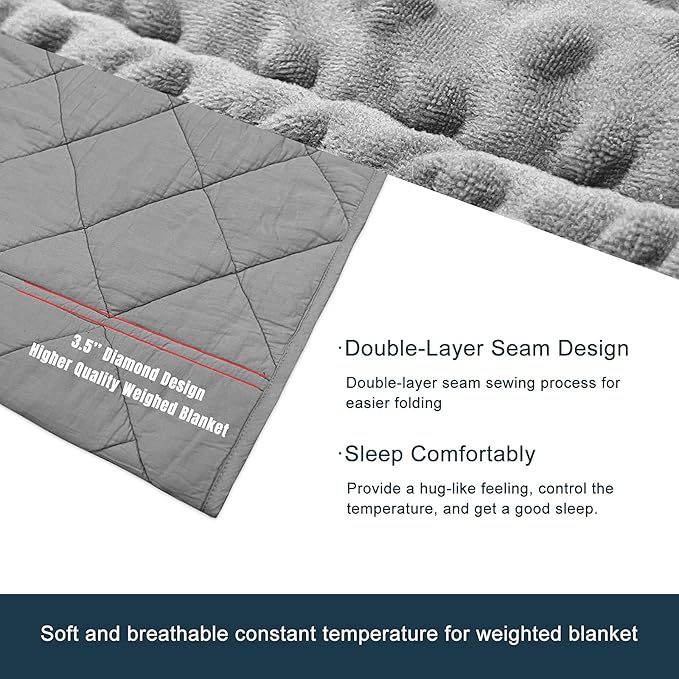 MAXTID Weighted Blanket for Kids 7 lbs 41x60 Luxurious Kids Heavy Blanket with Glass Beads, Best for 60-80lb Children