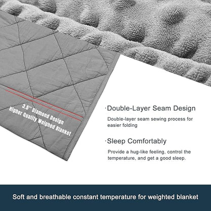 MAXTID Weighted Blanket for Kids 7 lbs 41x60 Luxurious Kids Heavy Blanket with Glass Beads, Best for 60-80lb Children