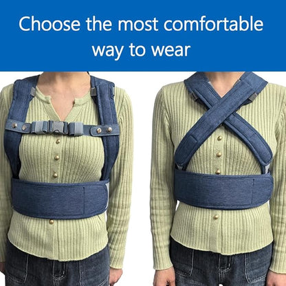 WoodyKnows Side-Sleeping Backpack, New Version with Touch Fastener Tape & Chest Strap, Sleep Position Trainer, Alleviates Snoring Caused by Throat Issues (Large)
