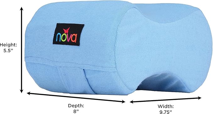 NOVA Leg Spacer Knee Pillow – Orthopedic Foam Knee Support Cushion for Side Sleepers, Pressure Relief for Hips, Legs & Lower Back, Standard Size, Soft Terry Cloth Removable Washable Cover