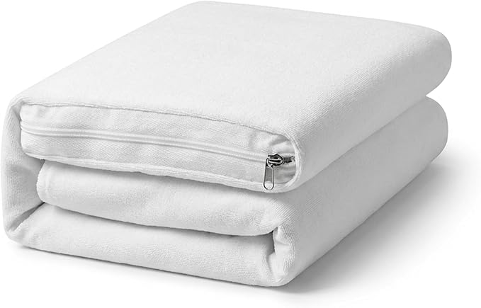 Zippered Waterproof Mattress Encasements - Hypoallergenic Mattress Protector Cover with Soft Cotton Terry Fabric Top - Twin Size 39' x 75'