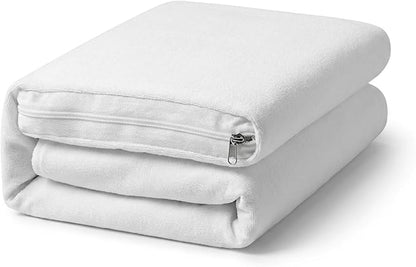 Zippered Waterproof Mattress Encasements - Hypoallergenic Mattress Protector Cover with Soft Cotton Terry Fabric Top - Twin Size 39' x 75'