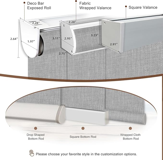 Motorized Blinds Roller Shade with Remote: Canisteo Automatic Smart Blind for Windows 100% Blackout, Electric Blinds Compatible with Alexa/Google Home/Apple Homekit, Customized Size,Aura Pale Grey