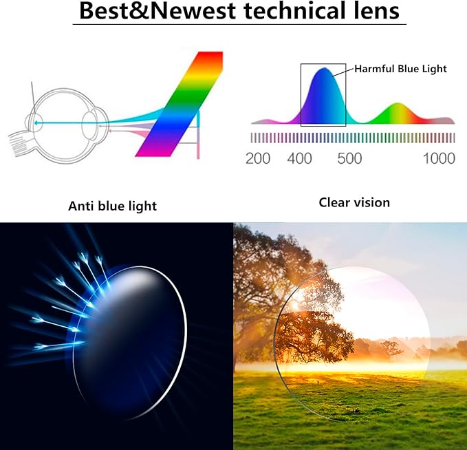 Reading Glasses for Women with Spring hinges 1.25 Professional Computer Readers with Blue Light Protection and Case