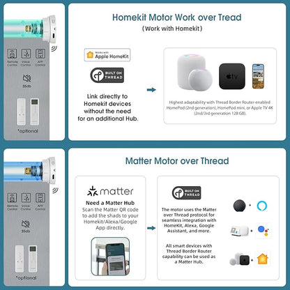 Motorized Shades,Smart Blinds with Remote,100% Blackout Roller Blinds,Work with Google Assistant,Homekit,Automatic Shades,Custom Widths from 16" to 110",Vinyl Medium Grey