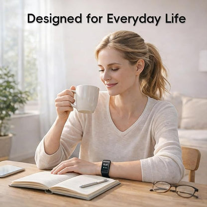 Slim Fitness Tracker for Men & Women, 1.57” HD Touchscreen Smart Band, Heart Rate & SPO₂ Tracking, Sleep & Activity Insights, Bluetooth Call Support(White)