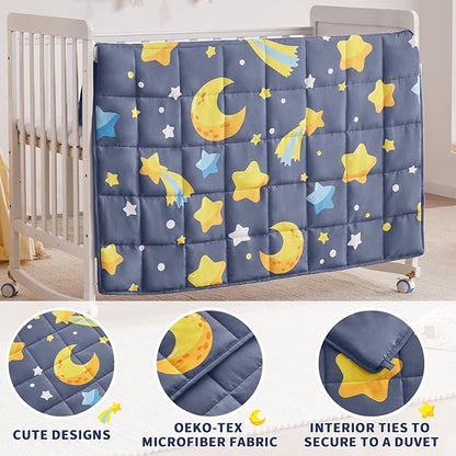 anfie Weighted Blanket Kids (50"x60" 5lbs), Weighted Blanket Cooling Blanket for Sleeping,Throw Size Breathable Blanket with Premium Glass Bead(Grey Moon)