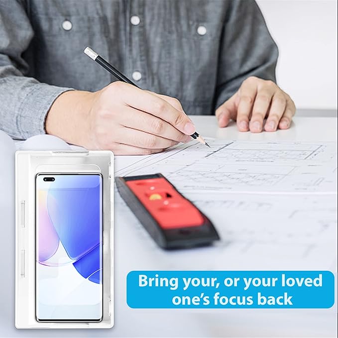 Cell Phone Lock Box – Portable Cell Phone Jail Box with 2 Keys to Reduce Kid's & Student's Screen Time – Self-Control Locking Container to Boost Productivity for iPhone, Samsung Clear