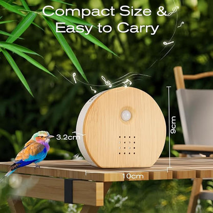 Singing Bird Box Original, White Noise Nature Sound Box with Motion Sensor Portable Birds Chirping with Timer, 9 Soothing Songs, Sound Therapy for Bathroom, Home, Baby, Adult, Travel Relaxing (0-90dB)