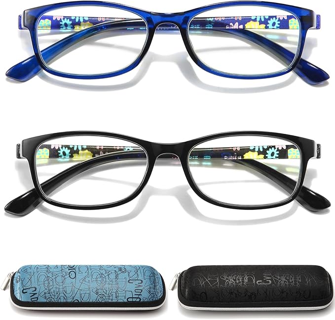Reading Glasses for Women Blue Light Blocking Computer Readers, Flexible Eyeglasses Anti Eyestrain/Glare/UV