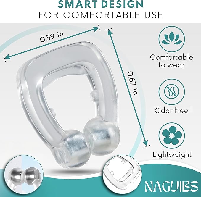 Valentines Day Gift Premium 8 Pack Anti Snoring Devices Snore Stopper Magnet Silicone Nose Clips Efective Snoring Solution Support Breathing Enhance Sleep Experience for Quieter Sleep aid