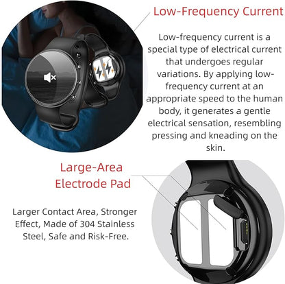 Electric Shock Alarm Clock for Heavy Sleepers|Silent Alarm Clock|Get up on time|Strong Wake-up Call |Shock Pulse for Self-Discipline and Combat Fatigue|Powered for Students & Hard of Hearing