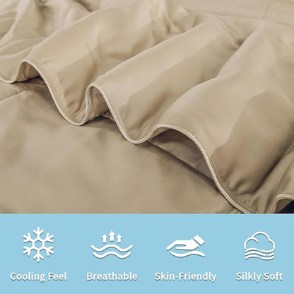 NEXHOME PRO Viscose from Bamboo Comforter King Cooling Lightweight Duvet Insert, Organic Natural Summer Bedding Blanket for Hot Sleepers,8 Corner Tabs 90" L x 106" W