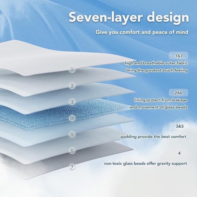 Topcee Weighted Blanket for Adults (20 lbs, 60" x 80") Queen Size Soft Cooling Heavy Blanket Sleeping, Apply to 190-210 lbs Body, Thick Breathable Blanket with Glass Bead, Easy Care