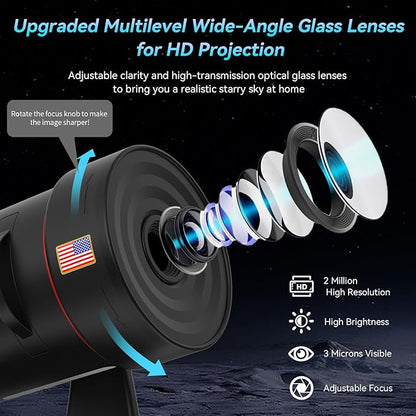 [White Noise] Galaxy Projector with Sound Machine 28 Soothing Sounds Memory Function Sleeping Timer Star Light Planetarium Projector with Starry Sky Space Solar System Moon Nebula for Adults Baby Kids