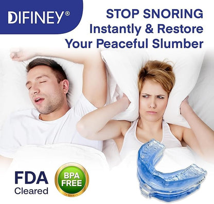 Anti Snoring Device: FDA-Cleared Anti Snoring Mouthpiece Mouth Guard - Effective Anti Snore Solution for Men and Women to Reclaim Peaceful Sleep (Blue)