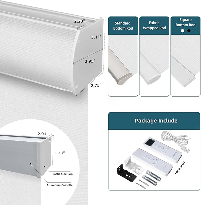 Motorized Roller Shades Light Filtering Roller Shades,70% Blackout Smart Shades Compatible with Alexa,Google Home,Remote Control Electric Blinds,Custom Size,Texture Ivory