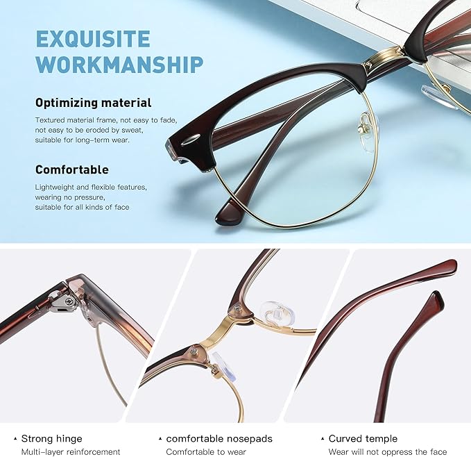 Blue Light Blocking Glasses for Woman/Men Computer Bluelight Glasses Womens/Mens