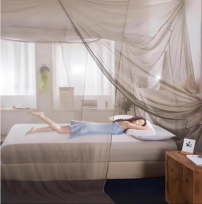 EMF Protection Bed Canopy,RF Protection Bed Netting Retractable Net WiFi Smart Meters Phone Masts Shielding,Silver-200 * 150 * 185cm
