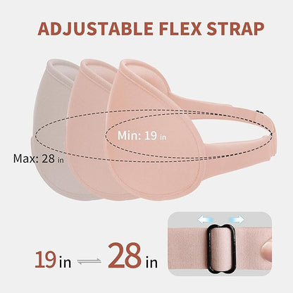 3D Sleep Mask for Men Women 2 Pack, Blackout Eye Mask for Sleeping Eye Mask for Side Sleeper, Memory Foam Adjustable&Washable, Airplane Travel Essentials Couples Yoga Meditation Office Black & Pink