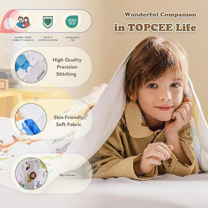 Topcee Weighted Blanket (7 lbs, 40" x 60") Cooling Throw Heavy Blanket for Sleeping Apply to 40-60 lbs, Soft Thick Breathable Blanket with Glass Bead, Easy Care