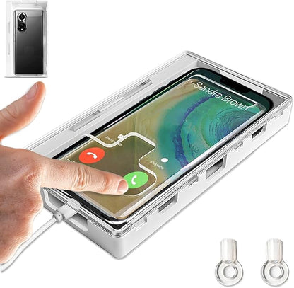 Cell Phone Lock Box – Portable Cell Phone Jail Box with 2 Keys to Reduce Kid's & Student's Screen Time – Self-Control Locking Container to Boost Productivity for iPhone, Samsung Clear