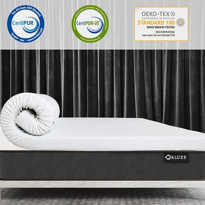 3 Inch Gel Memory Foam Mattress Topper Twin XL Size High Density Cooling Pad Pressure Relief Bed Topper (with Removable & Washable Bamboo Cover)