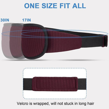 Sleep Mask, Super Soft 3D Contoured Cup Sleeping Mask, Upgraded 100% Blockout Light Sleep Masks for Women Men with Adjustable Strap, Comfortable Concave Molded Eye Covers for Sleeping, Blue