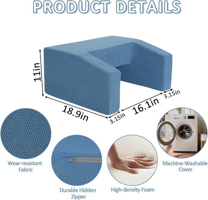 Lap Pillow Desk - Gaming Pillows for Lap,Machine Washable Reading&Book Pillows and Machine Washable Desk Pillow for Napping, Work & Sofa Couch Use