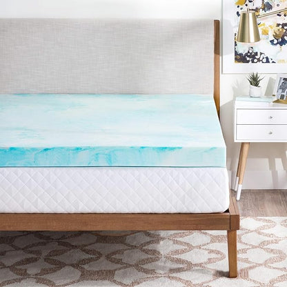 NEWBULIG 3 Inch Queen Memory Foam Mattress Topper, Gel Foam Mattress Topper for Pressure Relief, Ventilated Design Bed Topper in a Box, CertiPUR-US Certified