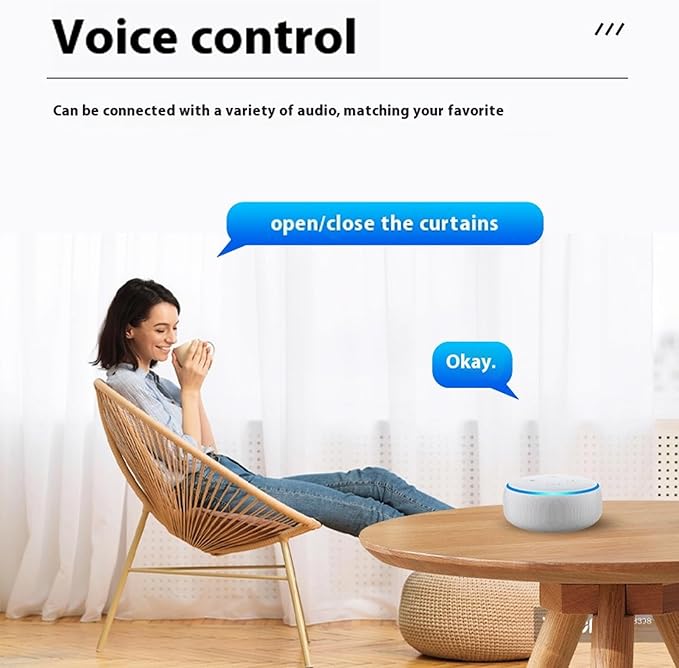 Bewinner 2pcs Automatic Curtain Opener and Closer, BT Remote Control Smart Curtain with App Timer, Voice Control WIFI Electric Switch Robot for T Rail U Rail Roman Rod