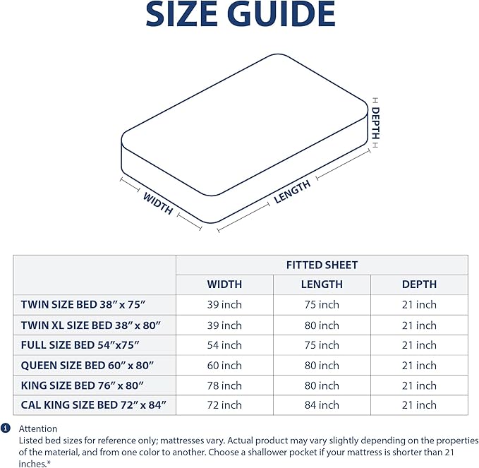 Cathay Home Twin XL Fitted Sheet - Double Brushed Ultra Soft – Wrinkle & Fade Resistant - 16" Deep Pocket Fitted Sheet Only - Good Fit for 14"-18" Deep Mattress (Twin XL, Gray)