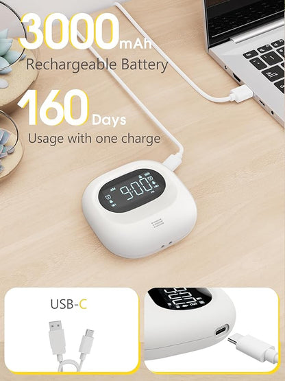 Roxicosly Super Strong Vibrating Alarm Clock for Heavy Sleepers, Adjustable Vibration Bed Shaker Under Pillow for Hearing Impaired Deaf, Cordless, Small, USB Rechargeable for Travel