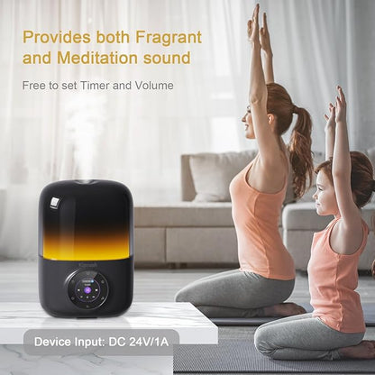 Kipcush Essential Oil Diffuser, 250ML Humidifier withWhite Noise Machine, LED Mood Lighting, Touchscreen,Timer, Auto-Off