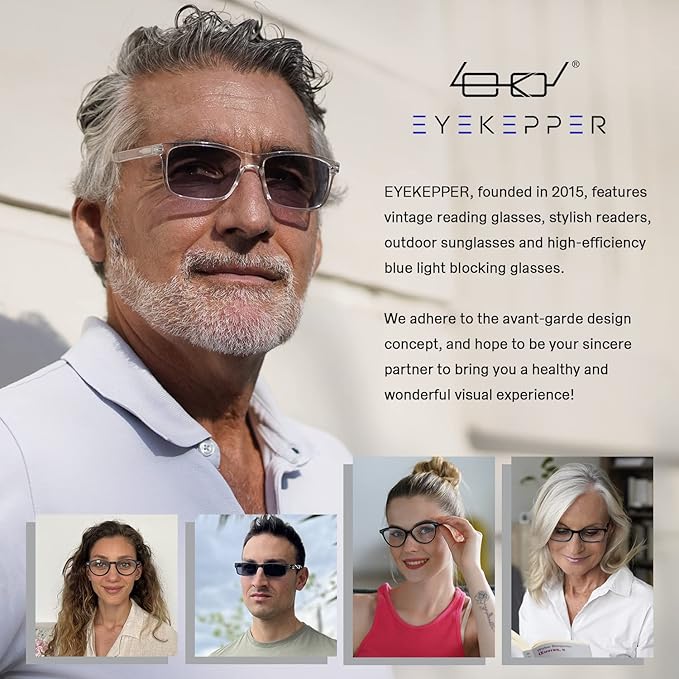 Eyekepper Ladies Blue Light Blocking Reading Glasses with Amber Tinted Filter Lens - Gradient Frame Computer Readers Women - Purple-Red Frame +1.75