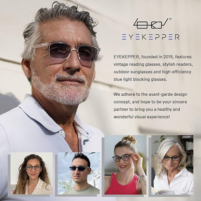 Eyekepper Ladies Blue Light Blocking Reading Glasses with Amber Tinted Filter Lens - Gradient Frame Computer Readers Women - Yellow-Green Frame +0.75