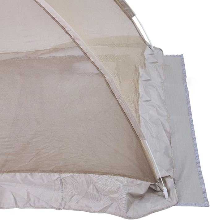 Faraday Fabric Radiation Shielding Bed Brown Canopy - Circle EMF Protection, Block 5G, Radiation Shielding Sleep, Medium