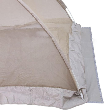 Faraday Fabric Radiation Shielding Bed Brown Canopy - Circle EMF Protection, Block 5G, Radiation Shielding Sleep, Medium