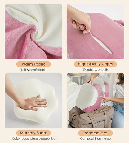 Pregnancy Pillows for Sleeping, Memory Foam Maternity Pillow Support for Back Belly HIPS, Adjustable Travel Wedge Pillow for Pregnant Women, Side Sleeping Pregnant Pillows with Velvet Cover