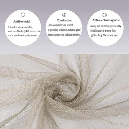 Electromagnetic Anti-Wave Mosquito Net, Canopy Shielding Bed EMF Fabric Radiation Protection Silver Fiber Square Mosquito Net Anti-Radiation