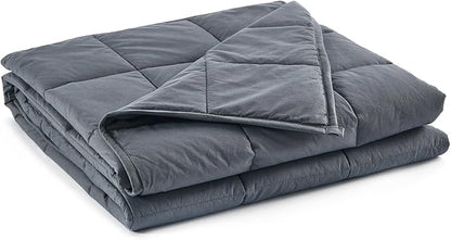 RelaxBlanket Premium Cotton Adult Weighted Heavy Blanket | 60''x80'',17lb | Enjoy Natural Deep Sleep | Dark Grey