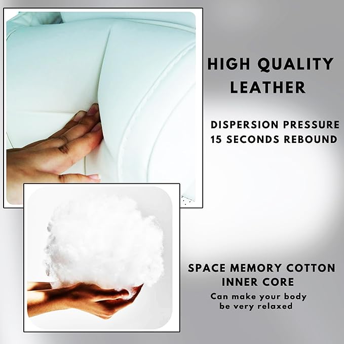 Car Headrest Neck Pillow Support Memory Foam Ergonomic Design Accessory for Driving Seat Fatigue Relief Compatible with Model S X 3 Y & Cybertruck - 2 Pieces
