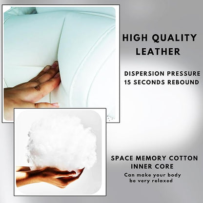 Car Headrest Neck Pillow Support Memory Foam Ergonomic Design Accessory for Driving Seat Fatigue Relief Compatible with Model S X 3 Y & Cybertruck - 2 Pieces