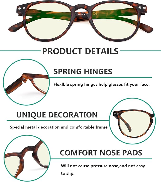 Eyekepper 4-pack Reading Glasses Blue Light Blocking Women Cat Eye Readers