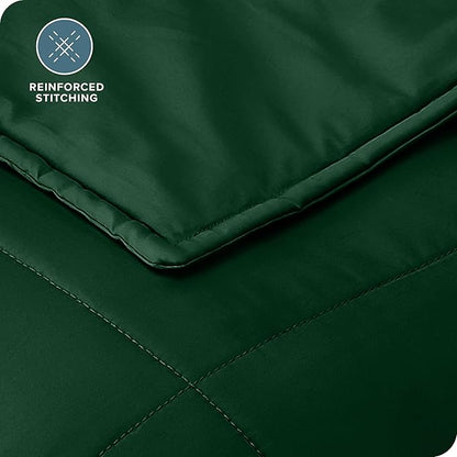 Bare Home Weighted Blanket King Size 25lb (80" x 87") for Adults - All-Natural 100% Cotton - Premium Heavy Blanket Nontoxic Glass Beads (Forest Green, 80"x87")