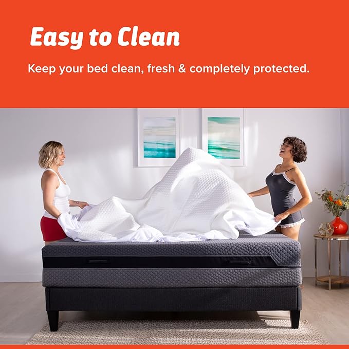 Layla Mattress Protector, Liquid Proof Mattress Pad Barrier | Breathable Waterproof Bed Encasement That Sleeps Cool, 3 Models for a Custom Sleep Experience | Size King - Cooling Protector