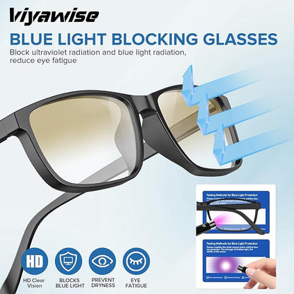 G5 Blue Light Blocking Glasses for Women & Men, Eye Strain Protection Bluelight Blockers for Reading Computer Gaming