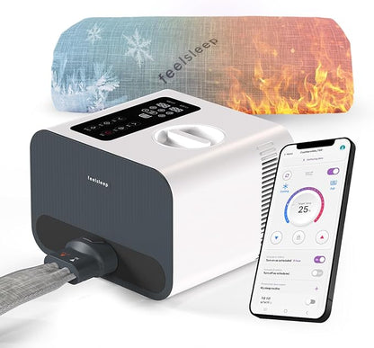 HuBDIC Feelsleep Electric Water Cooling and Heating Mattress Topper, Smart App Controlled Bed Temperature System 65–115°F, Cool Sleep Pad for Hot Sleepers & Night Sweats, 57" x 76" (Queen Size)